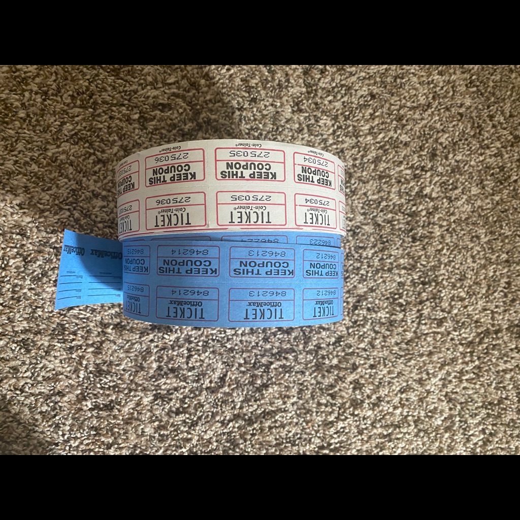 2 Rolls Of Tickets